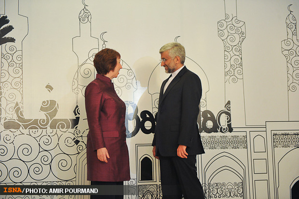 جلیلی و اشتون پیش از آغاز مذاکرات بغداد