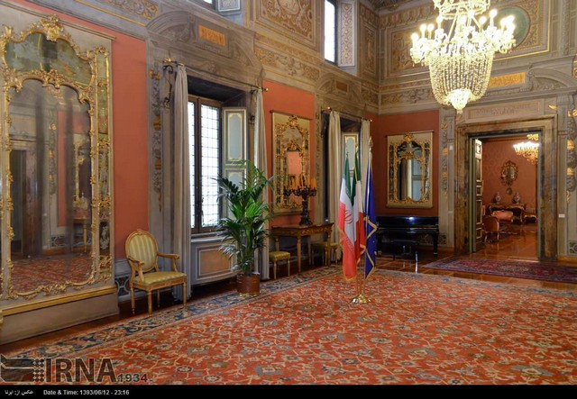 دیدار ظریف با  وزیر خارجه و رییس سنای ایتالیا (عکس)