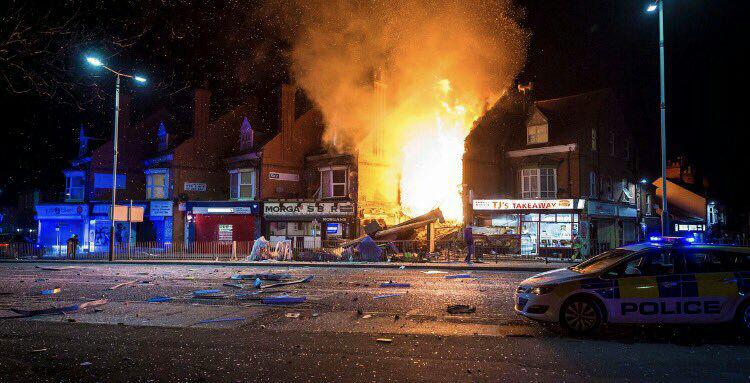 وقوع انفجاری مهیب در شهر «لستر» انگلیس (+عکس)