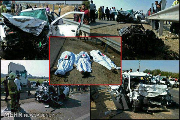 برخورد مرگبار پراید و تریلی در خراسان جنوبی (+عکس) برخورد مرگبار پراید و تریلی در خراسان جنوبی (+عکس)