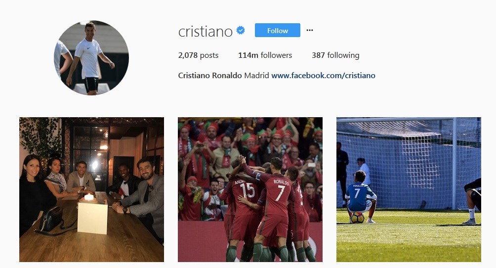 درآمدزایی نجومی رونالدو از اینستاگرامش ادامه دارد (+عکس) درآمدزایی نجومی رونالدو از اینستاگرامش ادامه دارد (+عکس)