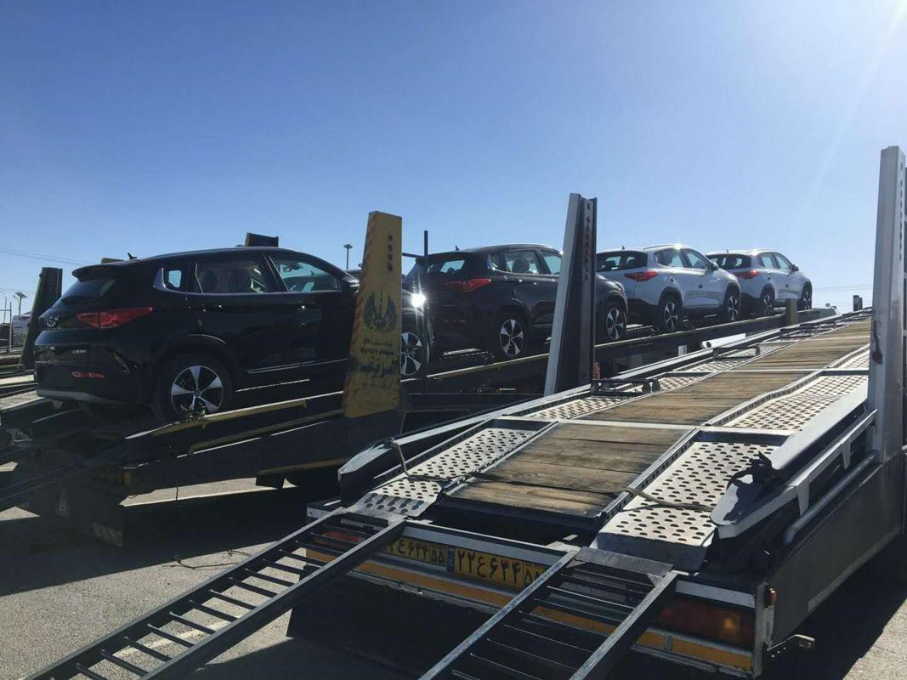 بارگیری خودروهای تیگو7 برای توزیع در سراسر کشور