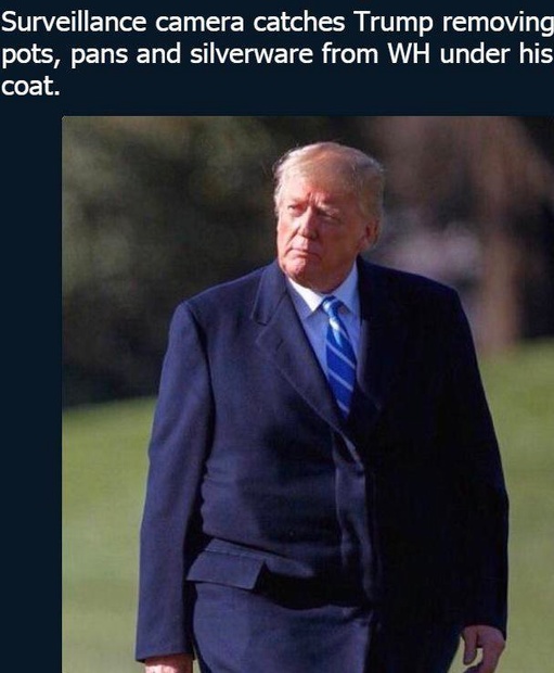 شوخی با پالتوی ترامپ (عکس)