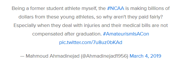 دغدغه احمدی نژاد برای حقوق قهرمانان ورزشی دانشجوی آمریکا دغدغه احمدی نژاد برای حقوق قهرمانان ورزشی دانشجوی آمریکا