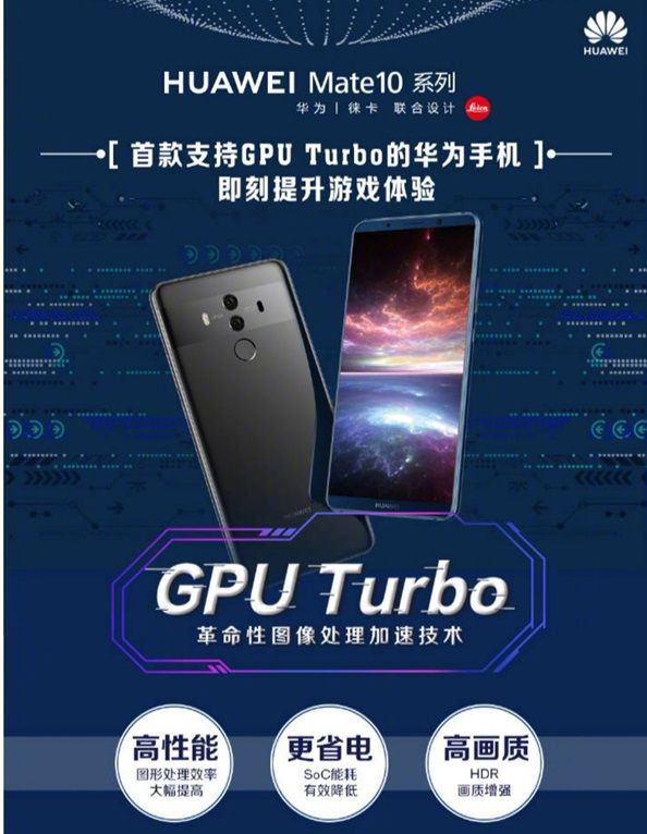 گوشی هواوی میت 10 به فناوری GPU Turbo مجهز شد