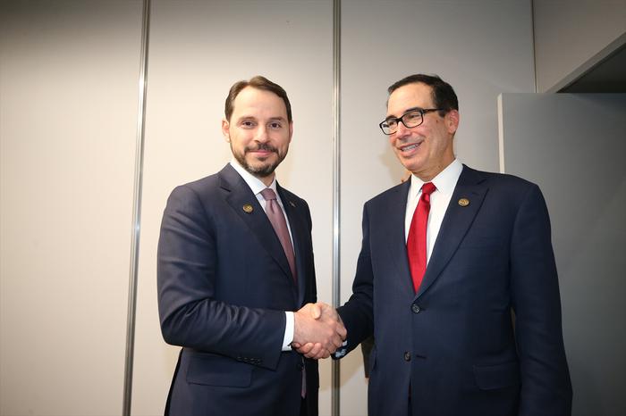 دیدار داماد اردوغان و وزیر خزانه داری آمریکا (+عکس)