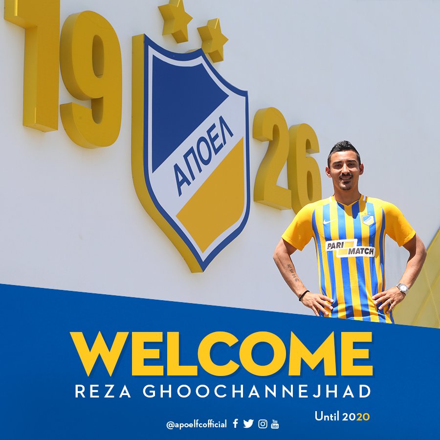 قرارداد قوچان نژاد و آپوئل قبرس تا 2020(عکس)