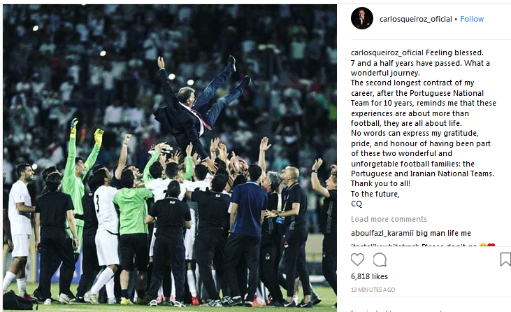 خداحافظی کارلوس کی روش با تیم ملی ایران (+عکس) خداحافظی کارلوس کی روش با تیم ملی ایران (+عکس)