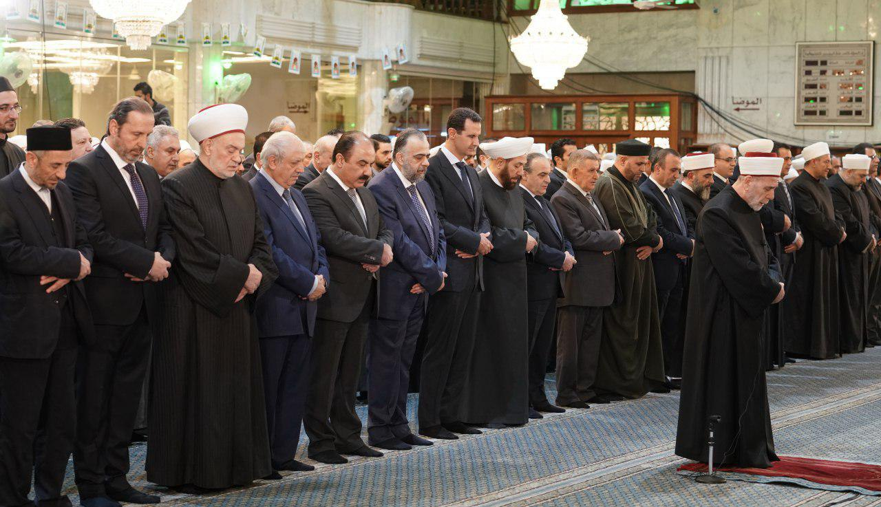 شرکت بشار اسد در جشن میلاد رسول اکرم در دمشق (عکس) شرکت بشار اسد در جشن میلاد رسول اکرم در دمشق (عکس)