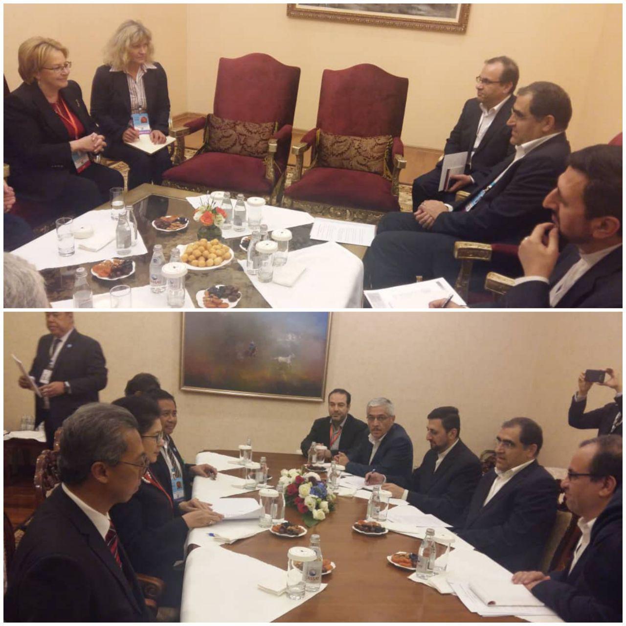 دیدار وزیر بهداشت با وزرای بهداشت هند، روسیه و اندونزی (+عکس)