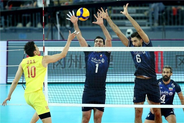 پیروزی والیبال ایران بر چین/ محمودی امتیاز آورترین  والیبال ایران