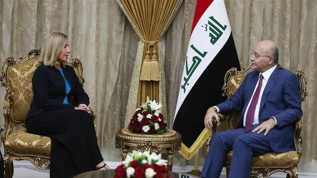 دیدارهای موگرینی با مقامات عراقی/ بغداد: منطقه آماده جنگ جدیدی نیست و راهحل در مذاکره است دیدارهای موگرینی با مقامات عراقی/ بغداد: منطقه آماده جنگ جدیدی نیست و راهحل در مذاکره است