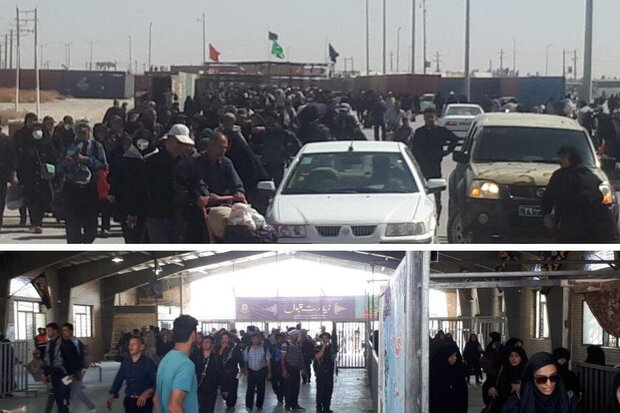 خروج 40 هزار زائر اربعین طی امروز از مرز مهران خروج 40 هزار زائر اربعین طی امروز از مرز مهران