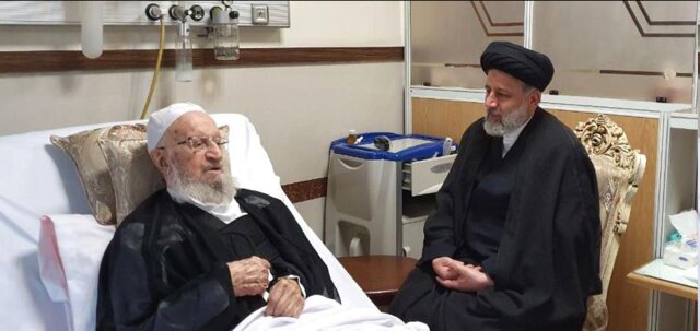عیادت ابراهیم رئیسی از آیتالله مکارم شیرازی عیادت ابراهیم رئیسی از آیتالله مکارم شیرازی