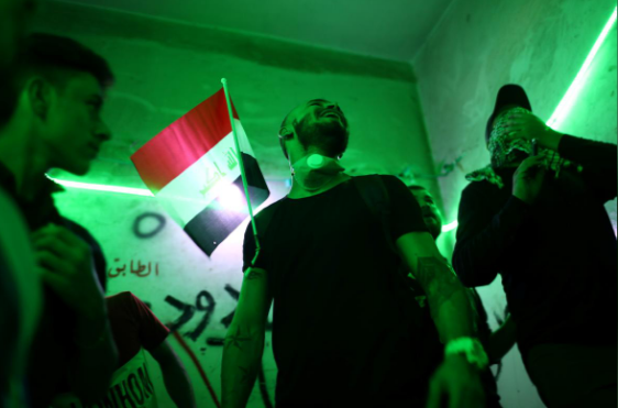 ساختمان توخالی مقر معترضان عراق (+عکس)