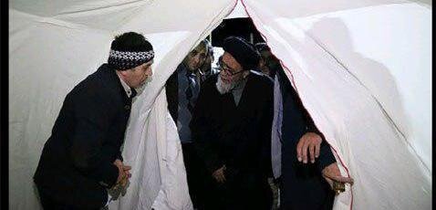 ابلاغ پیام همدردی مقام معظم رهبری به زلزله زدگان توسط امام جمعه تبریز