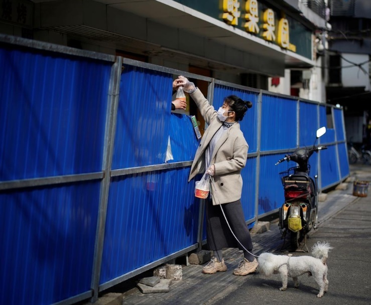 /خرید و فروش مواد غذایی از روی دیوارهای پلاستیکی دیوارهای پلاستیکی در ووهان