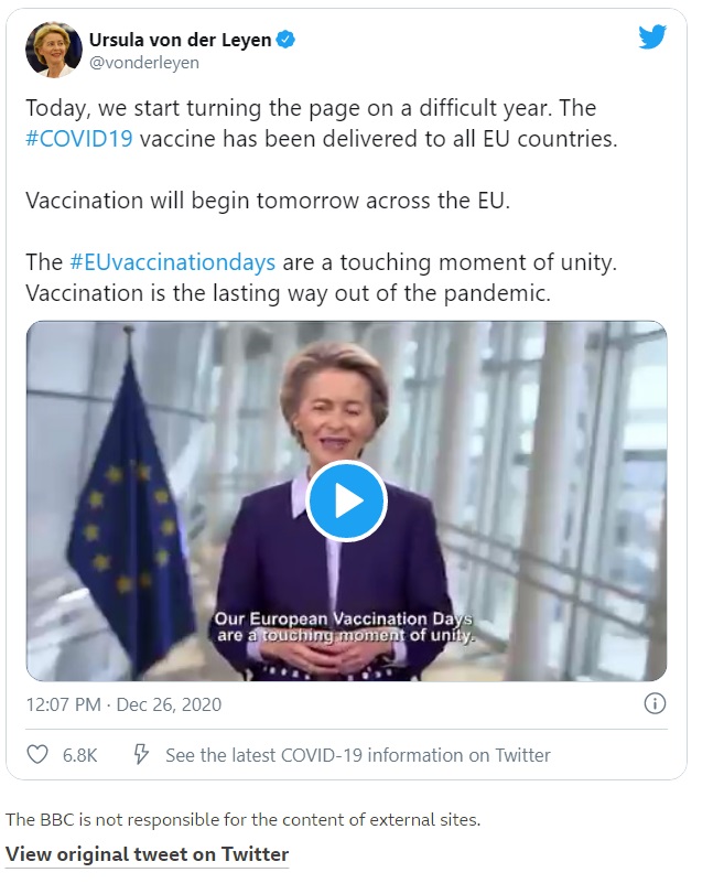 شروع واکسیناسیان گسترده در اتحادیه اروپا/ شروع واکسیناسیان گسترده در اتحادیه اروپا/