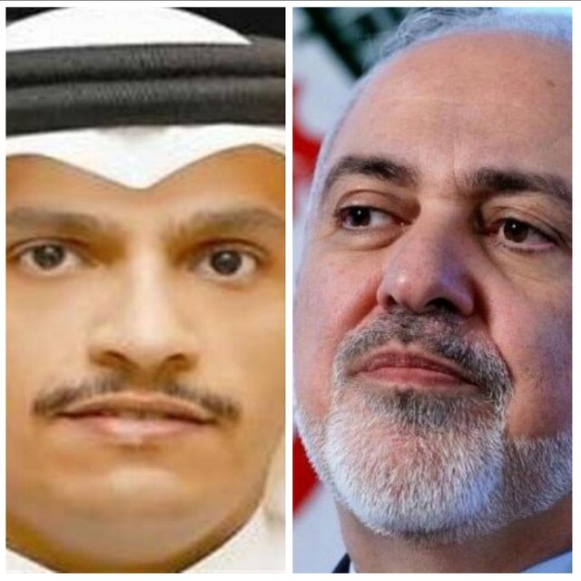 ظریف با وزیر خارجه قطر
