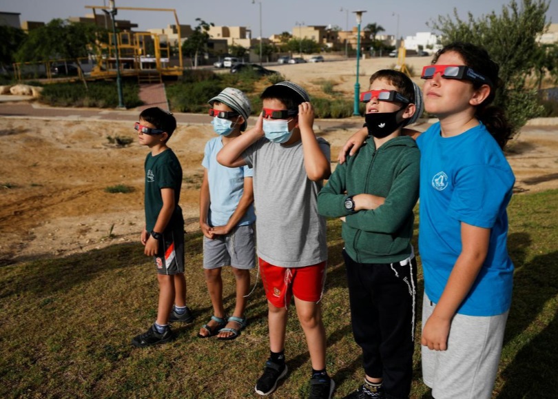 تصاویر آخرین خورشیدگرفتگی قرن در جهان  خورشیدگرفتگی اسرائیل