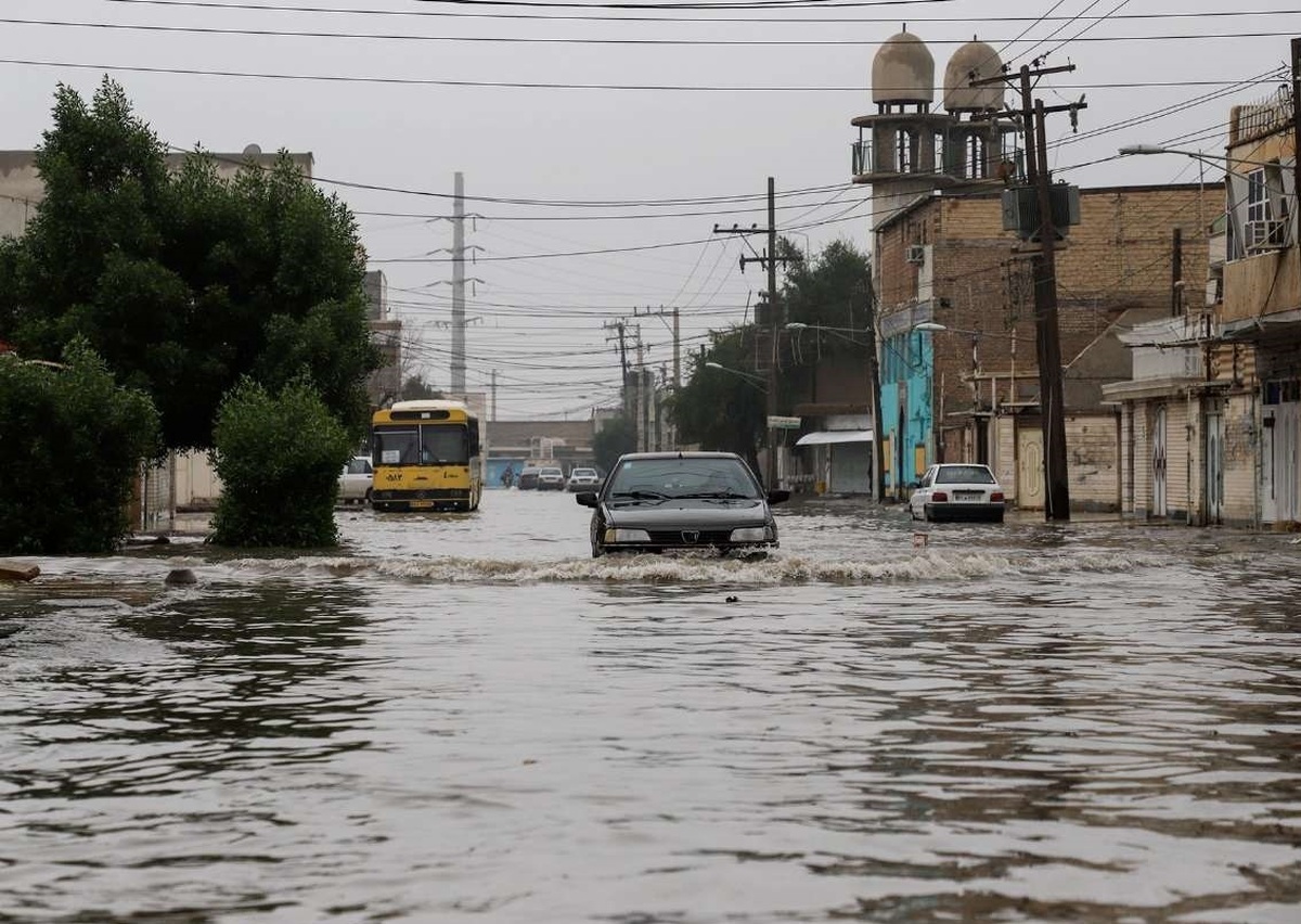آبگرفتگی در ۱۲ شهرستان خوزستان در پی بارندگی
