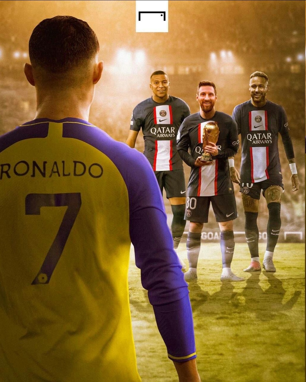 پوستر نشریه گل از تقابل رونالدو با مسی در ریاض (عکس)