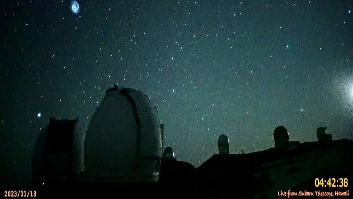 مشاهده مارپیچی مرموز در آسمان هاوایی (عکس)