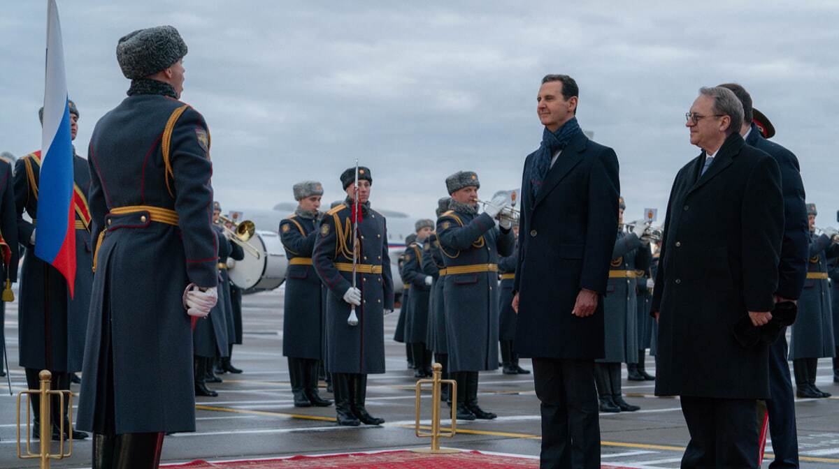 سفر بشار اسد به روسیه / استقبال در فرودگاه (+عکس)