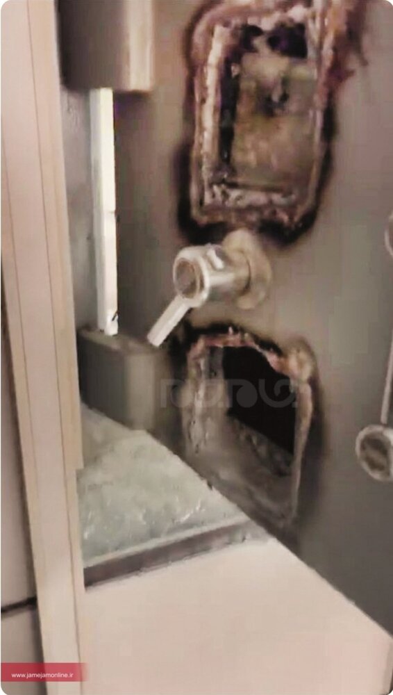 اولین تصاویر از صندوق امانات بانک ملی بعد از سرقت