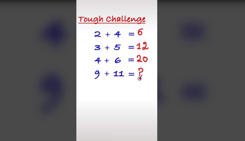 پاسخ این معمای ریاضی را در 20 ثانیه پیدا کنید پاسخ این معمای ریاضی را در 20 ثانیه پیدا کنید