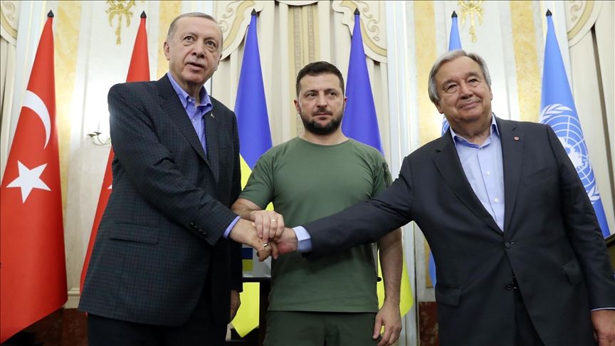 سفر اردوغان و دبیرکل سازمان ملل به اوکراین (+عکس)