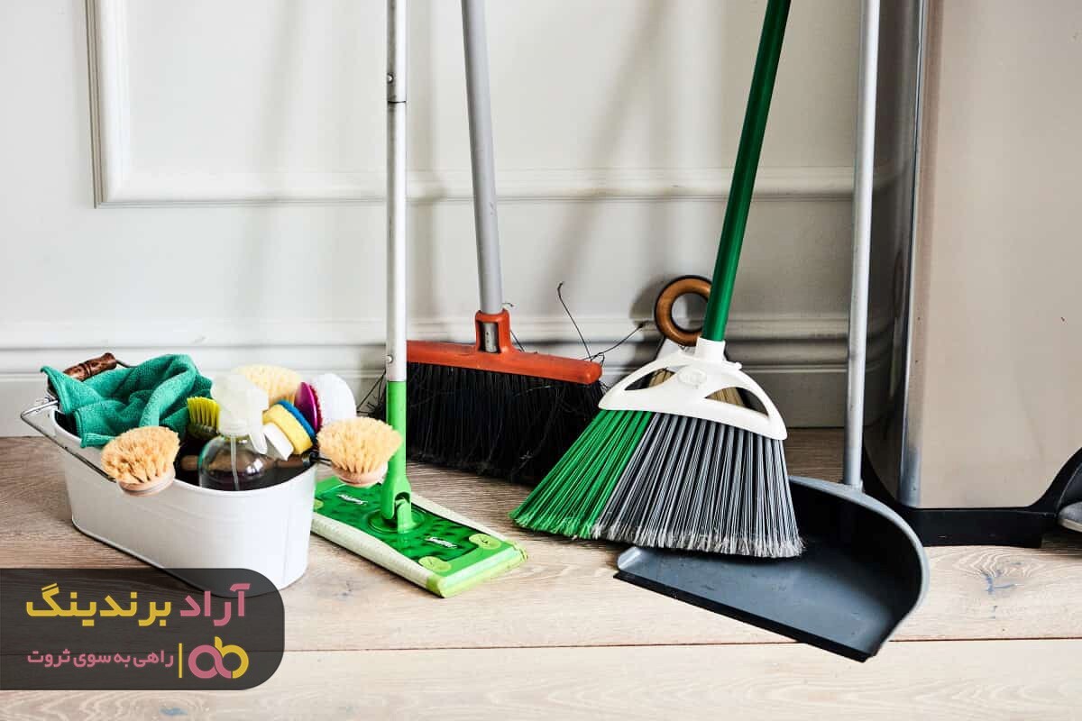 کاربرد جارو دستی دسته دار و طرح های آن