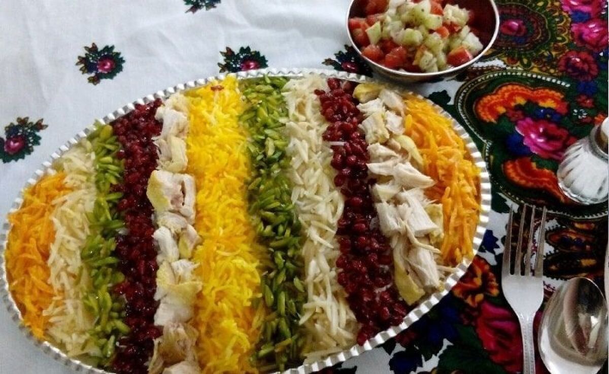 طرز تهیه پلو هفت رنگ مجلسی