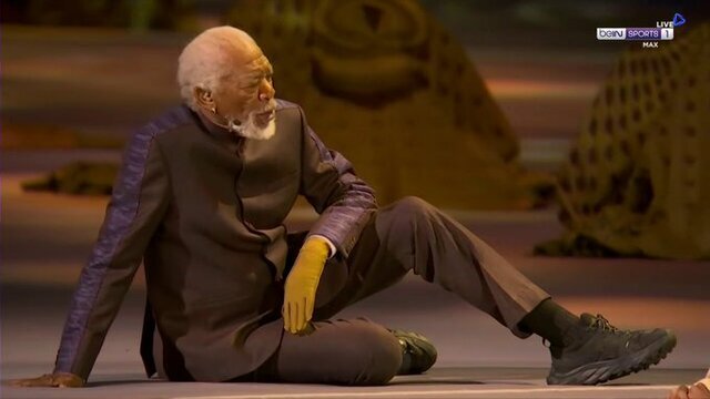 مورگان فریمن حضور غافلگیر کننده هنرپیشه هالیوودی در مراسم افتتاحیه جام جهانی قطر