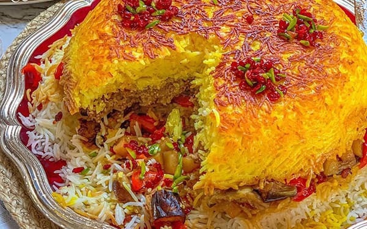 طرز تهیه ته چین کباب تابه ای
