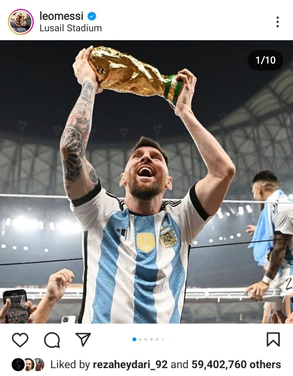 مسی رکورد تخم مرغ معروف اینستاگرام را شکست! (عکس)