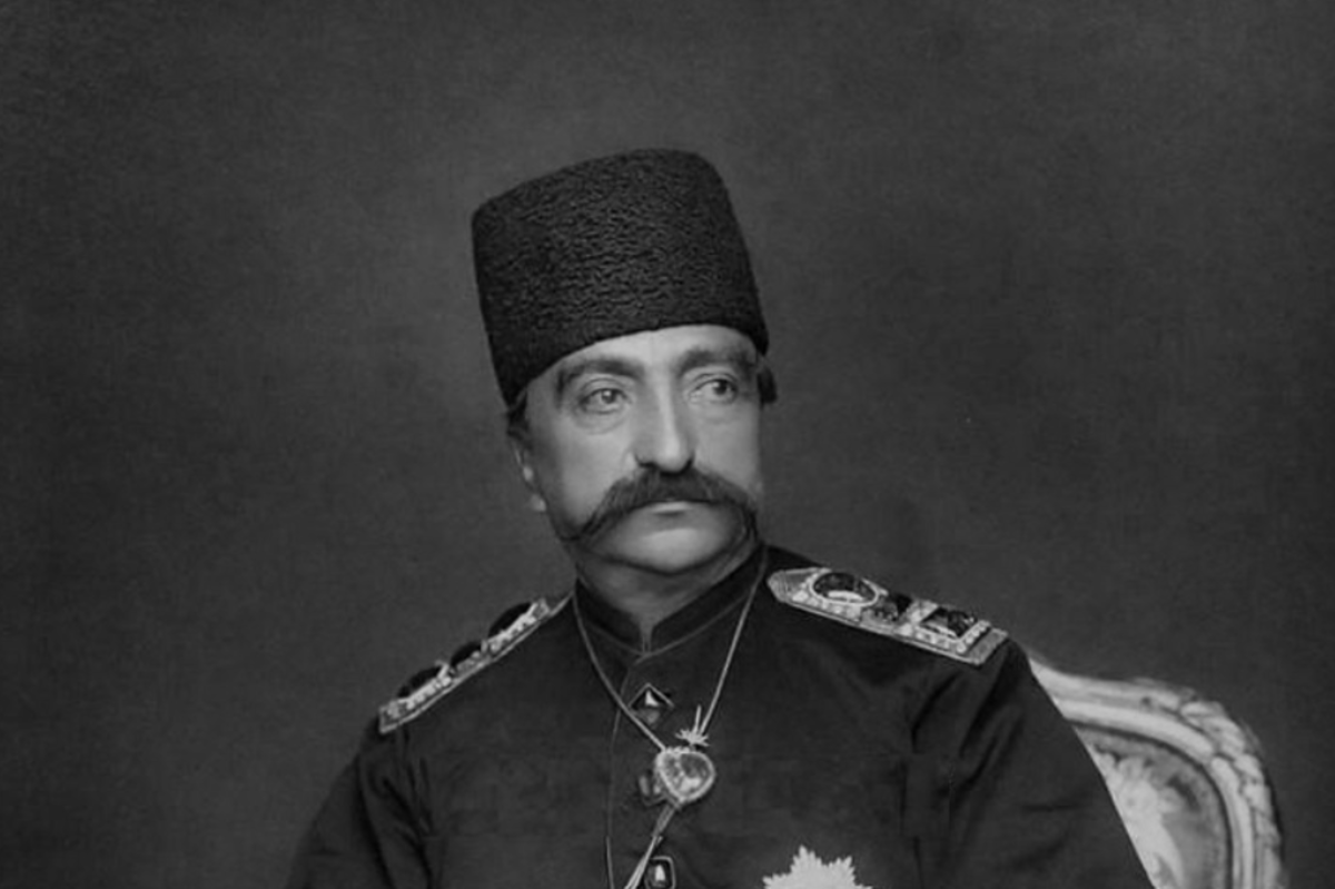 نقاشی که ناصرالدین‌شاه از خودش کشید