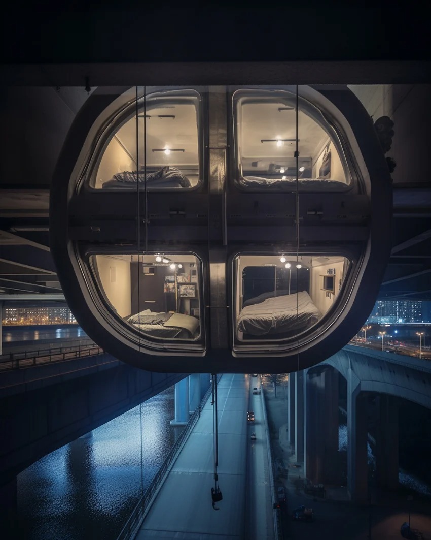 غلاف های زندگی مستقل و استفاده از زمین های خالی زیر پل ها برای مقابله با بی خانمانی