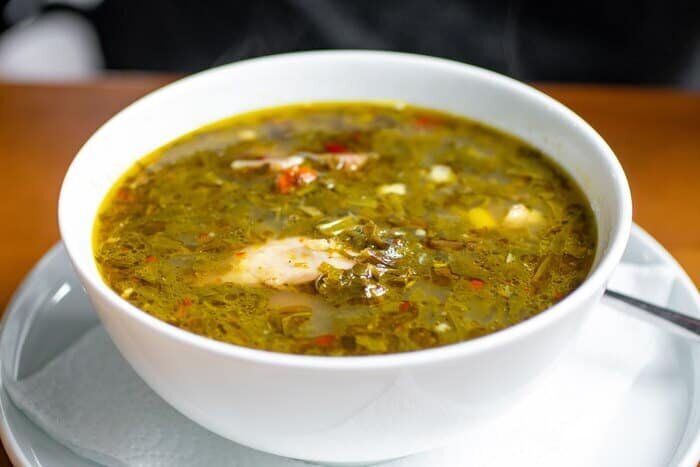 اشکنه گوجه سبز اشکنه گوجه سبز