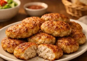 طرز تهیه کتلت مرغ چرخ کرده با هواپز و فر