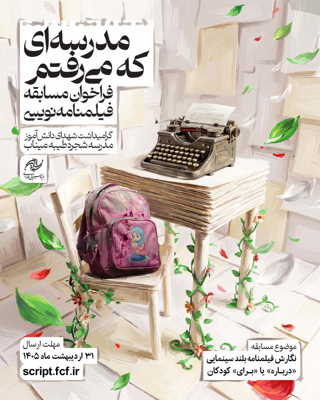 فراخوان مسابقه فیلمنامهنویسی «مدرسهای که میرفتم» انتشار فراخوان مسابقه فیلمنامهنویسی «مدرسهای که میرفتم»