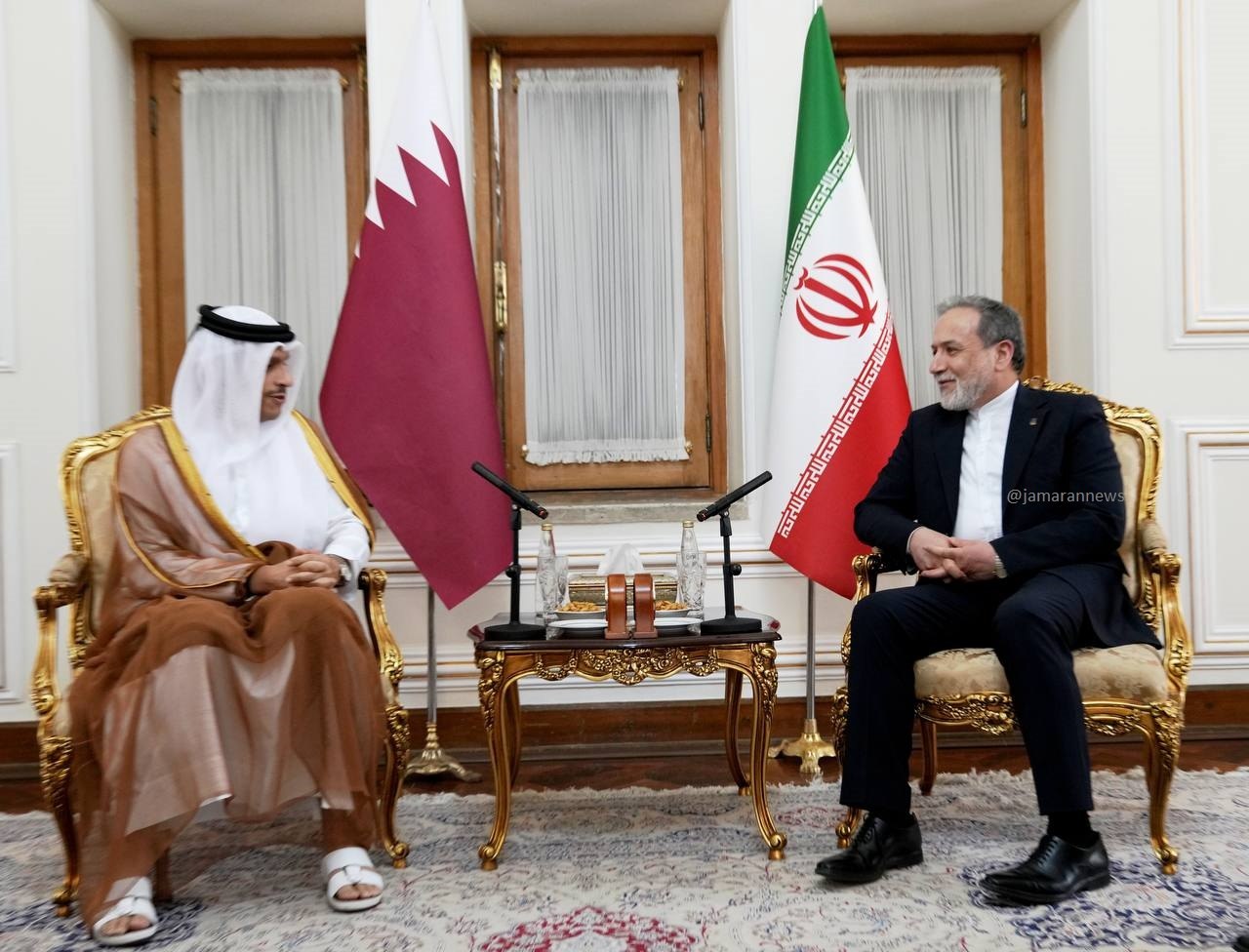 دیدار وزیر خارجه قطر با عراقچی