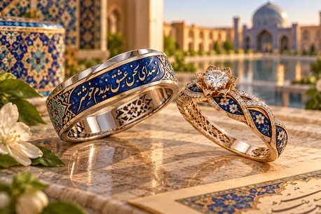 حلقه های فوق العاده زیبای ازدواج با الهام از هنر، تاریخ و ادبیات ایرانی (تصویری)