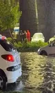 بارش سیل‌آسا در مازندران؛ خیابان‌ها زیر آب رفتند