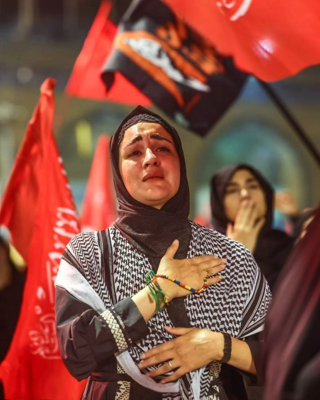 مراسم تشییع رهبر شهید وقتی