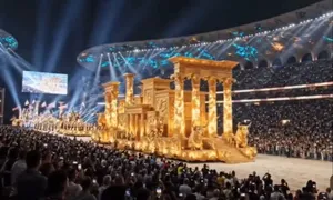 استفاده از نمادهای ایران باستان در افتتاحیه جام جهانی ۲۰۲۶ / ساخته شده توسط هوش مصنوعی