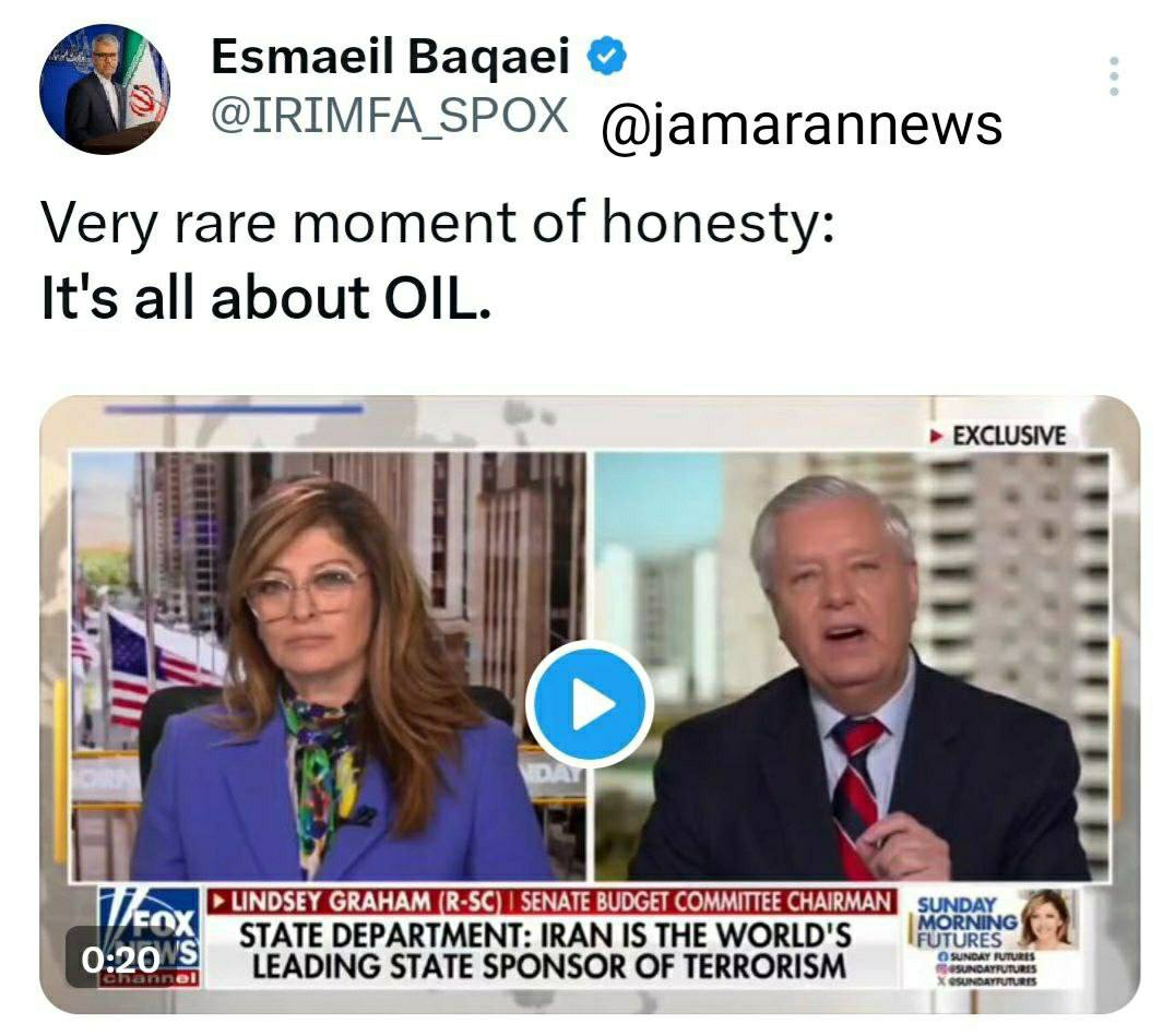 سخنگوی وزارت خارجه: پس مسئله، نفت است! سخنگوی وزارت خارجه: پس مسئله، نفت است!