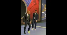 هنرنمایی زلاتان و آنری در پشت صحنه برنامه جام جهانی