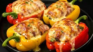 طرز تهیه دلمه با فلفل دلمه ای بدون نیاز به گوشت