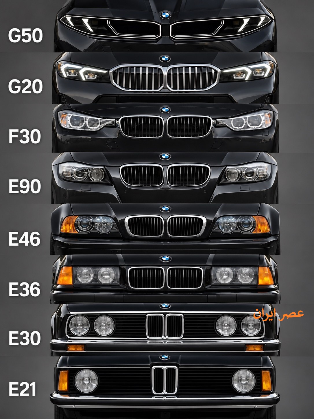 اگر طرفدار BMW هستی؛ تمام تغییرات از E21 تا G50